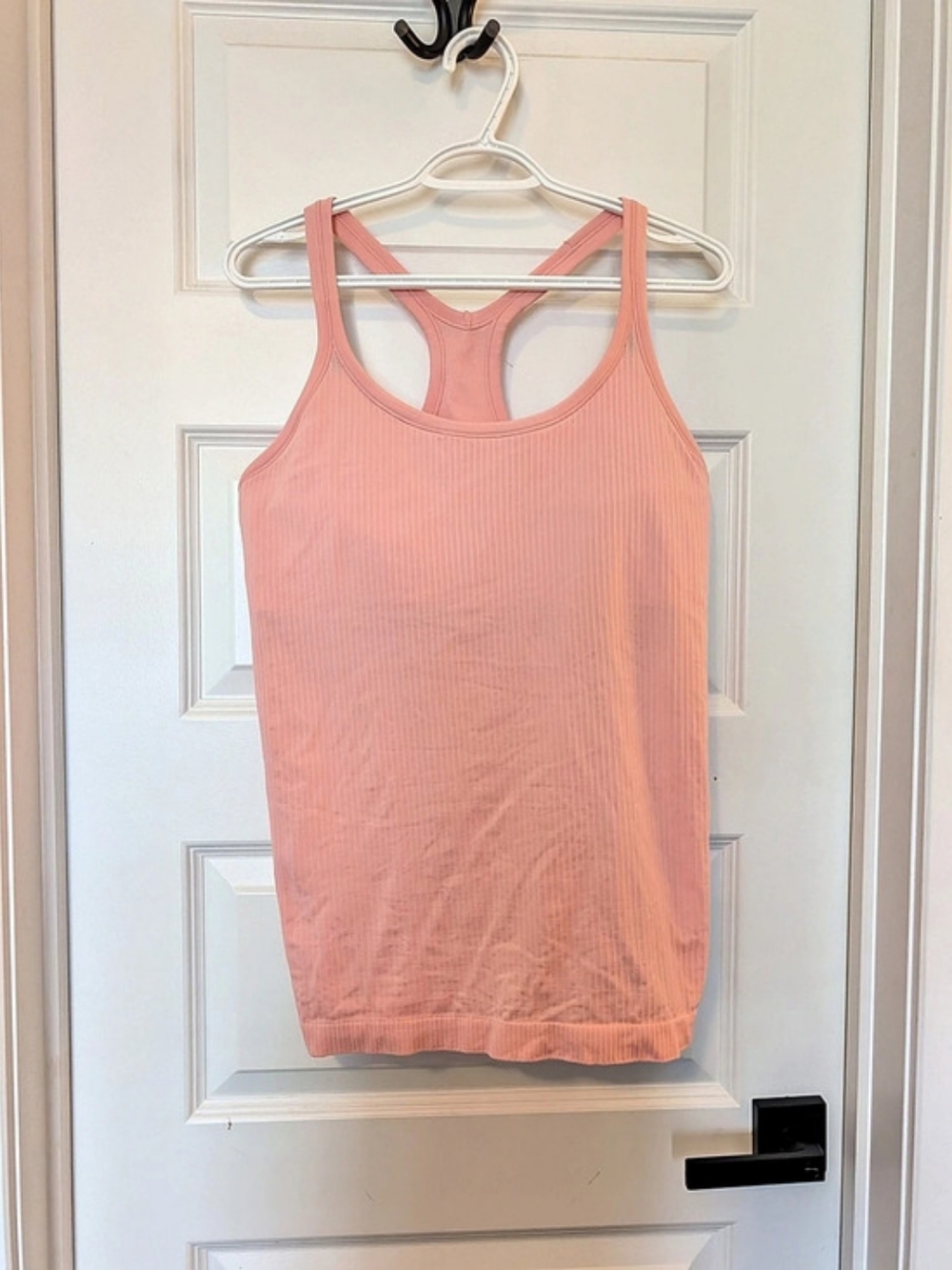 lululemon Ultralight Hip-Length Tank Top Ribbed Racerback Tank Pink Size 12